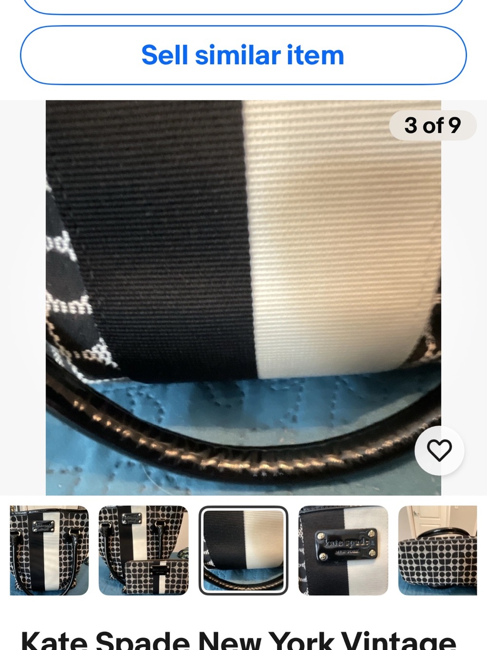 Kate Spade small tote in black and white! - Picture 3 of 8